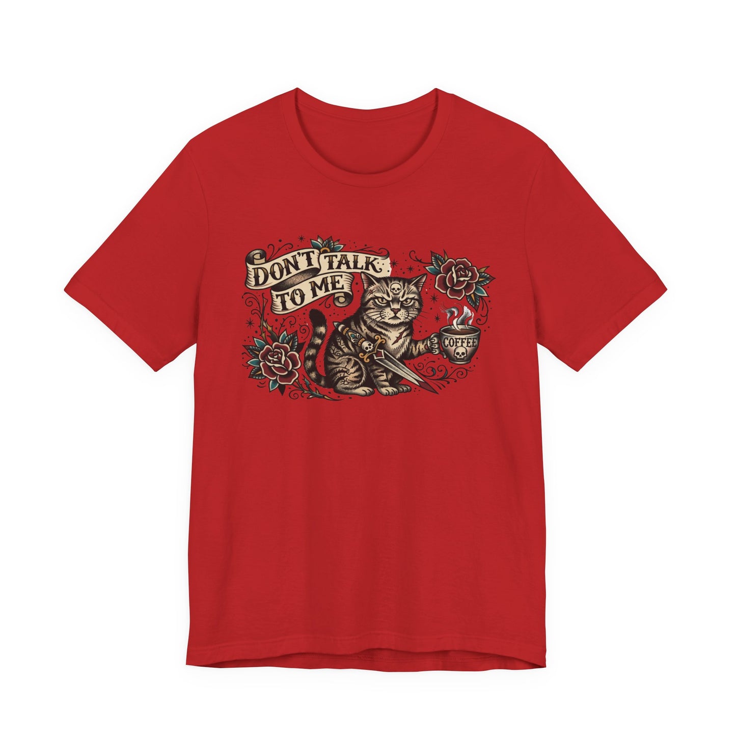 VOID - Don't Talk To Me Cat Tee — Vintage Tattoo Style Graphic T-Shirt