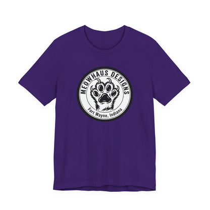 Meowhaus Designs Paw Logo T‑Shirt — Fort Wayne Cat Lover Graphic Tee
