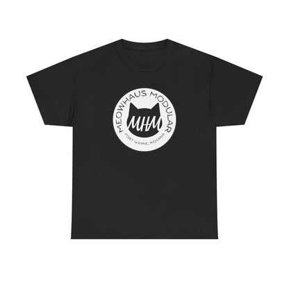 Meowhaus Modular Graphic Tee — Circular Logo Cat Design