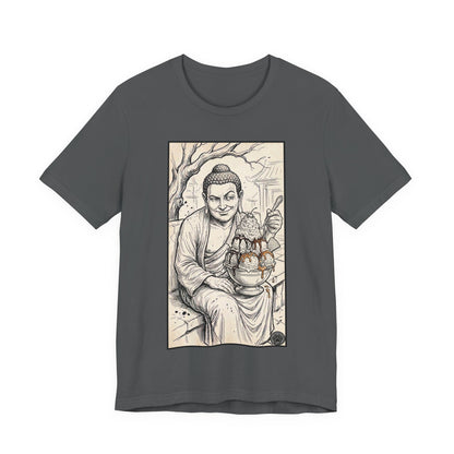 Bad Buddha Sundae Sketch Tee — Religious Humor Buddha Graphic T-Shirt