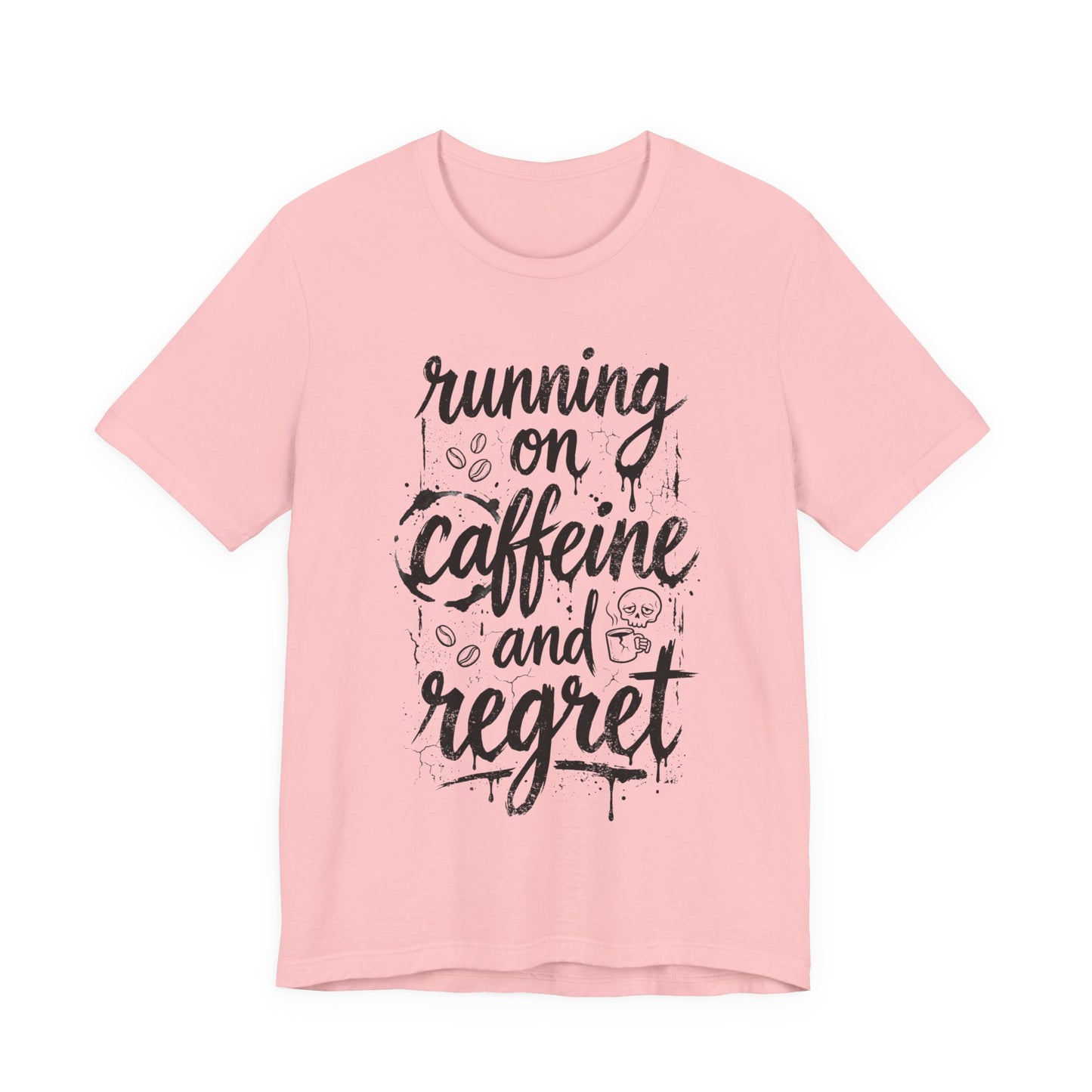 VOID - Running On Caffeine And Regret Original Coffee Cat T-Shirt