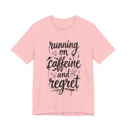 VOID - Running On Caffeine And Regret Original Coffee Cat T-Shirt