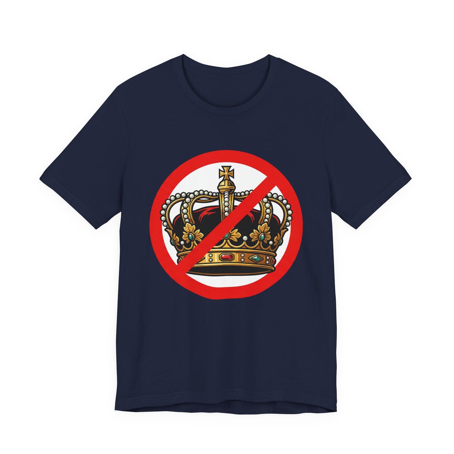 No Kings T-Shirt — Anti-Monarchy Crown Symbol Graphic Tee