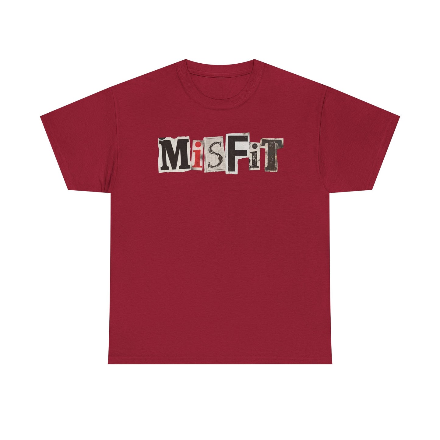 PBFMF - Misfit Graphic Tee — Vintage Ransom-Note Lettering Mental Health T-Shirt