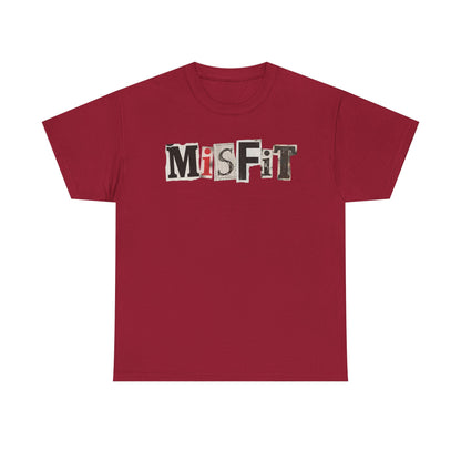 PBFMF - Misfit Graphic Tee — Vintage Ransom-Note Lettering Mental Health T-Shirt