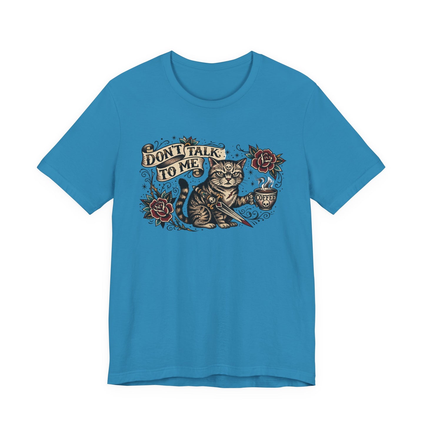 VOID - Don't Talk To Me Cat Tee — Vintage Tattoo Style Graphic T-Shirt