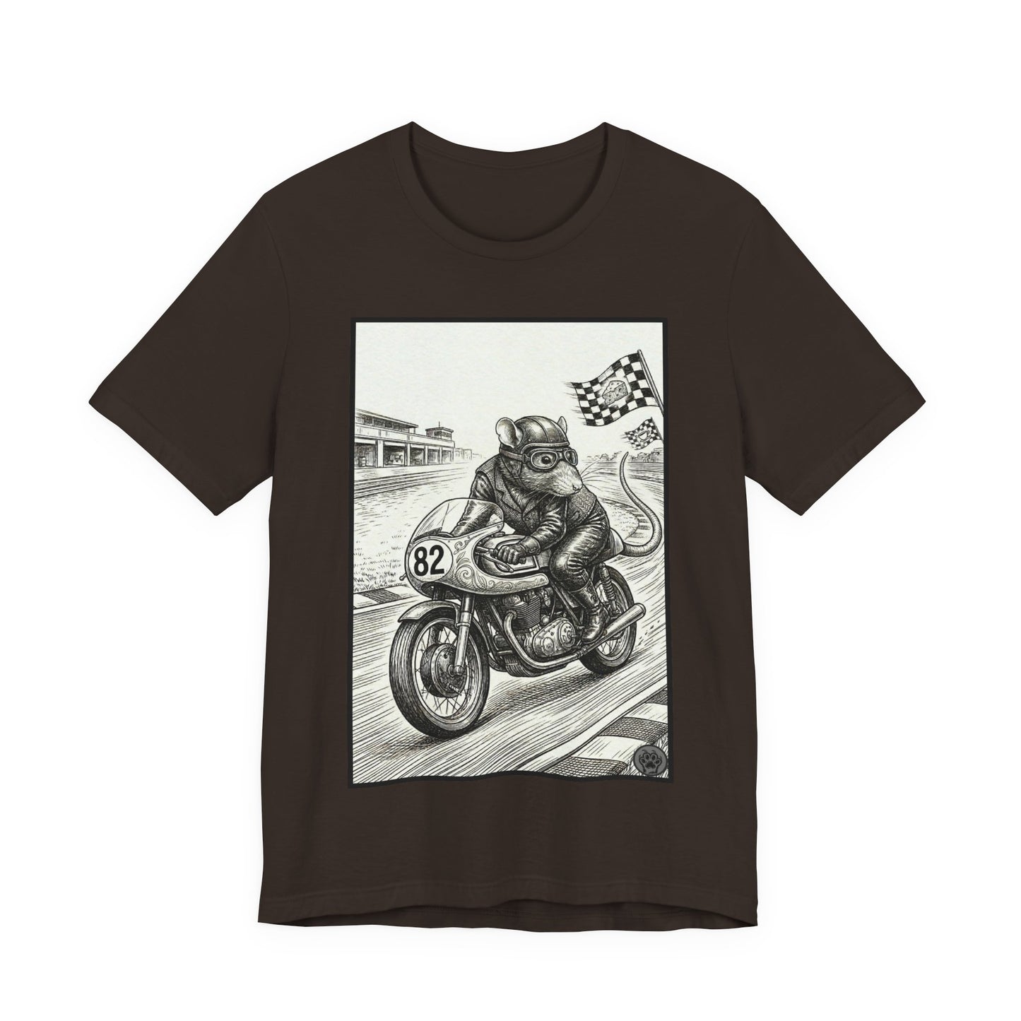 Ratney - "Rat Race" - Motorcycle Rat Racing T‑Shirt — Vintage Racer Graphic Tee
