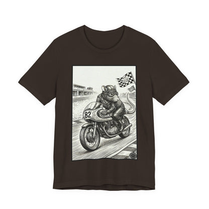 Ratney - "Rat Race" - Motorcycle Rat Racing T‑Shirt — Vintage Racer Graphic Tee