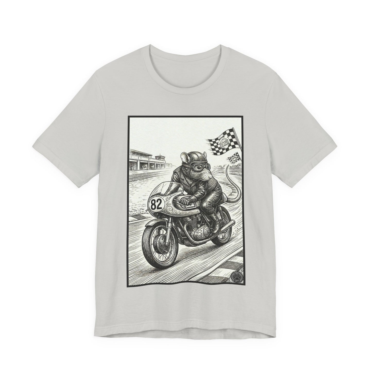 Ratney - "Rat Race" - Motorcycle Rat Racing T‑Shirt — Vintage Racer Graphic Tee