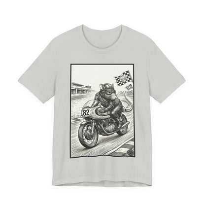 Ratney - "Rat Race" - Motorcycle Rat Racing T‑Shirt — Vintage Racer Graphic Tee