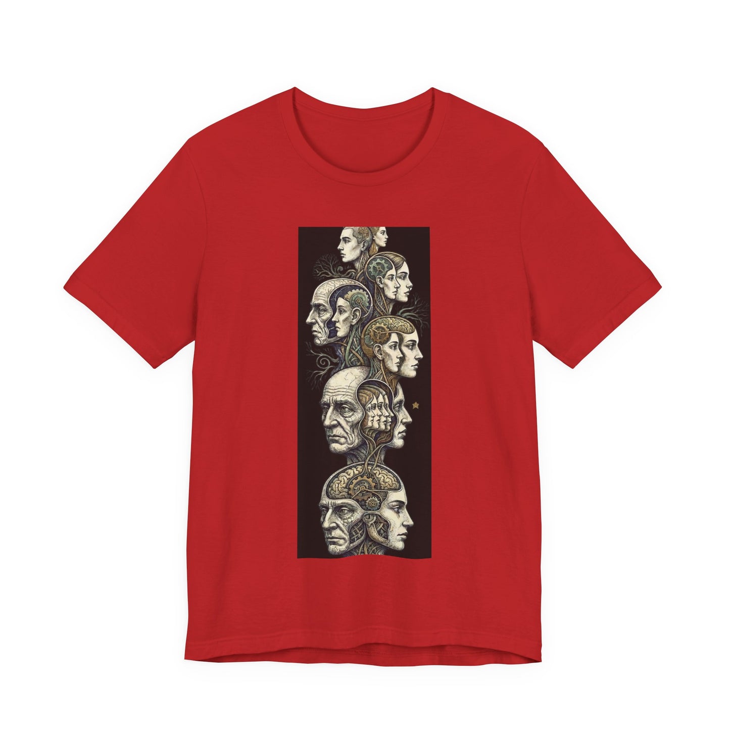 Family of Thought - Black - Phrenology Heads Vintage Anatomy Tee