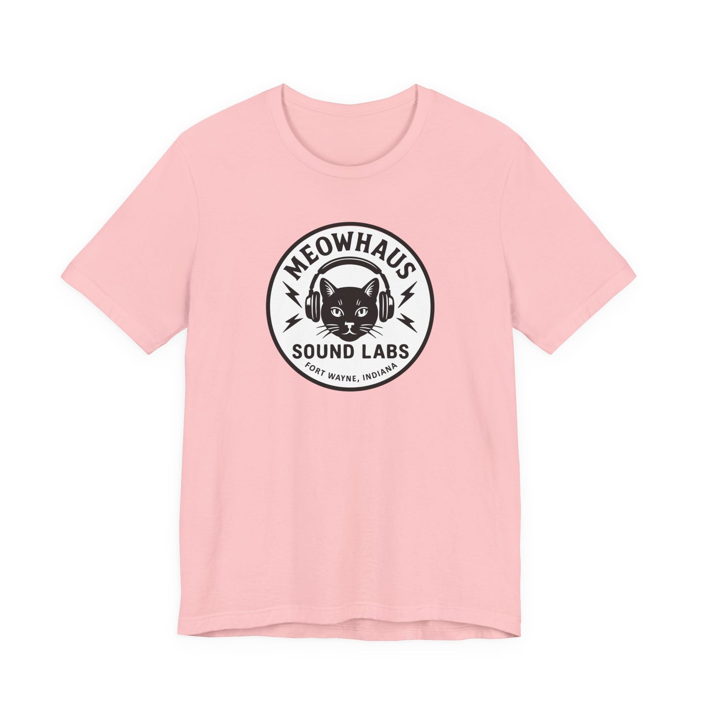 Meowhaus Sound Labs Cat Logo Tee - Fort Wayne Indiana Audio Music Studio School