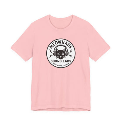 Meowhaus Sound Labs Cat Logo Tee - Fort Wayne Indiana Audio Music Studio School