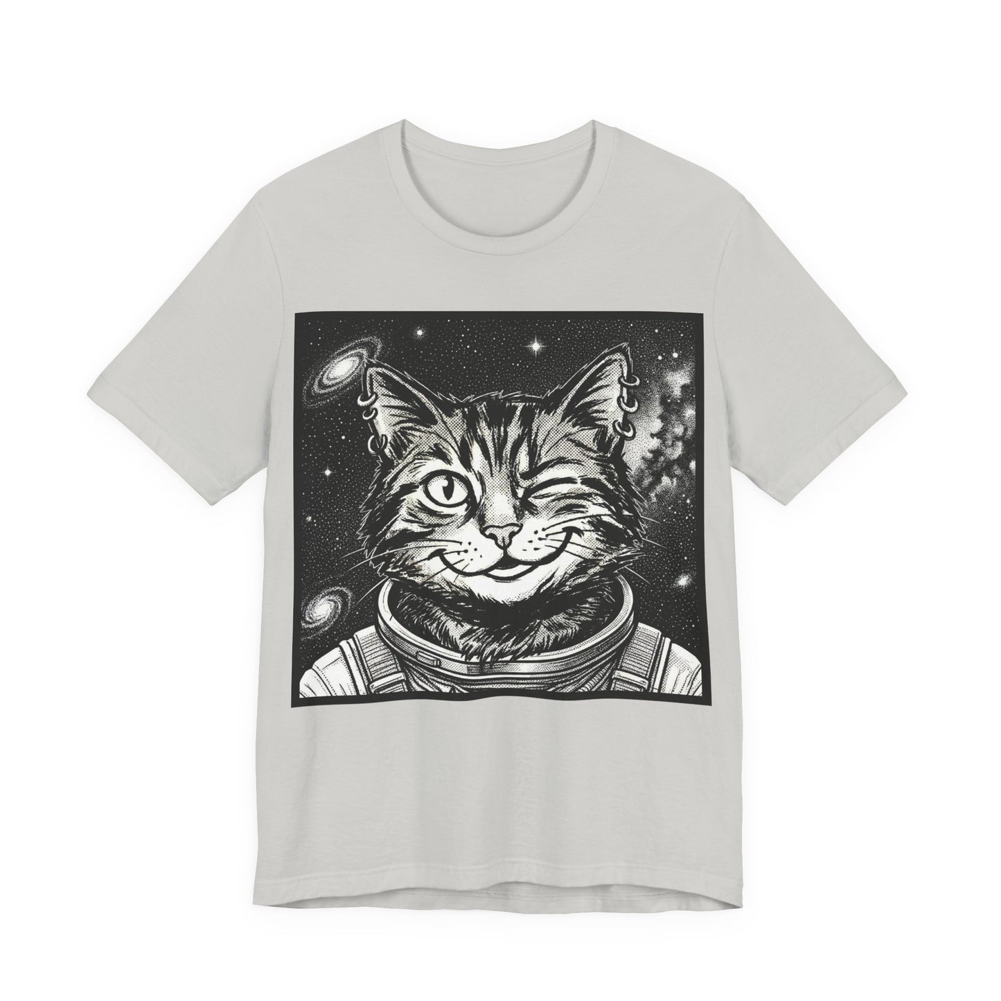 WinkyCat - The Astronaut (NO Gesture) Cat T-Shirt — Winking Space Kitty Graphic Tee