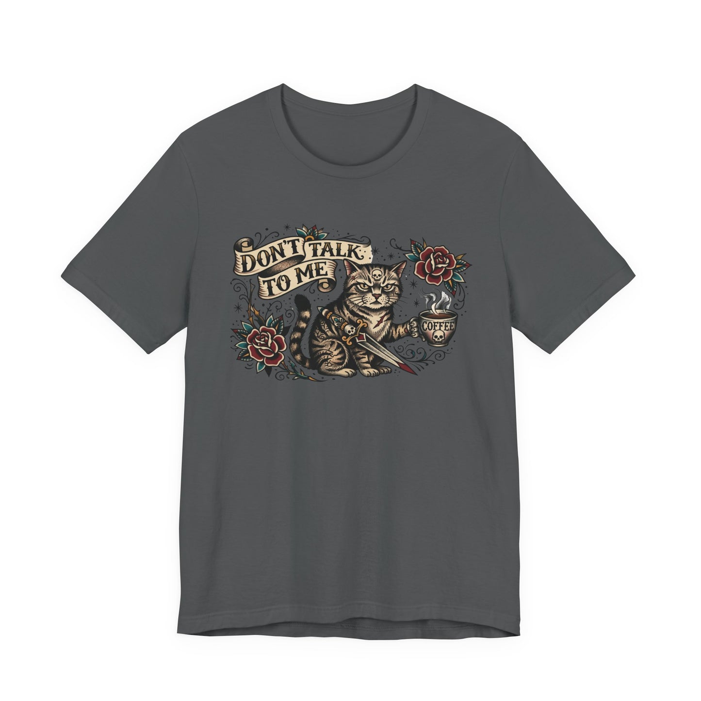 VOID - Don't Talk To Me Cat Tee — Vintage Tattoo Style Graphic T-Shirt