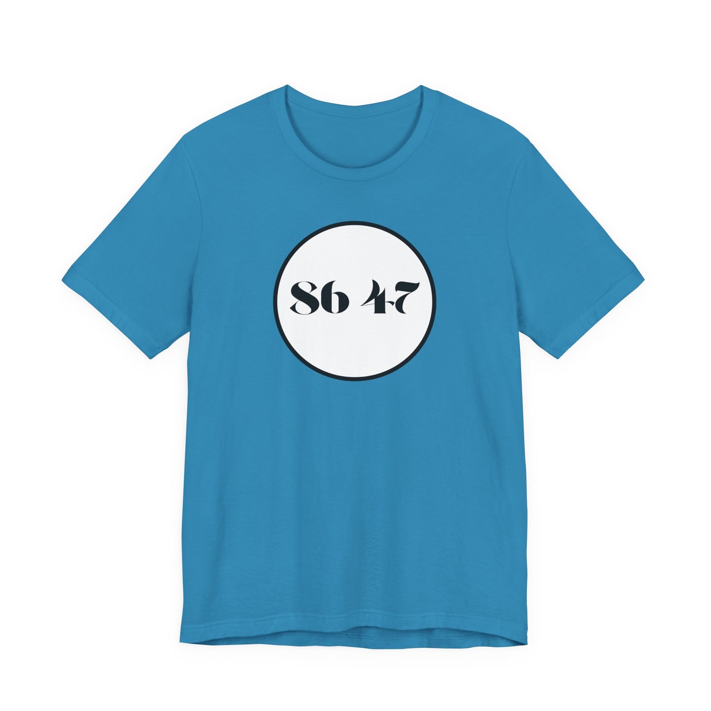 86 47 - Clean, Clear & Concise - Vintage Circle Number Tee — "86 47" Graphic T-Shirt
