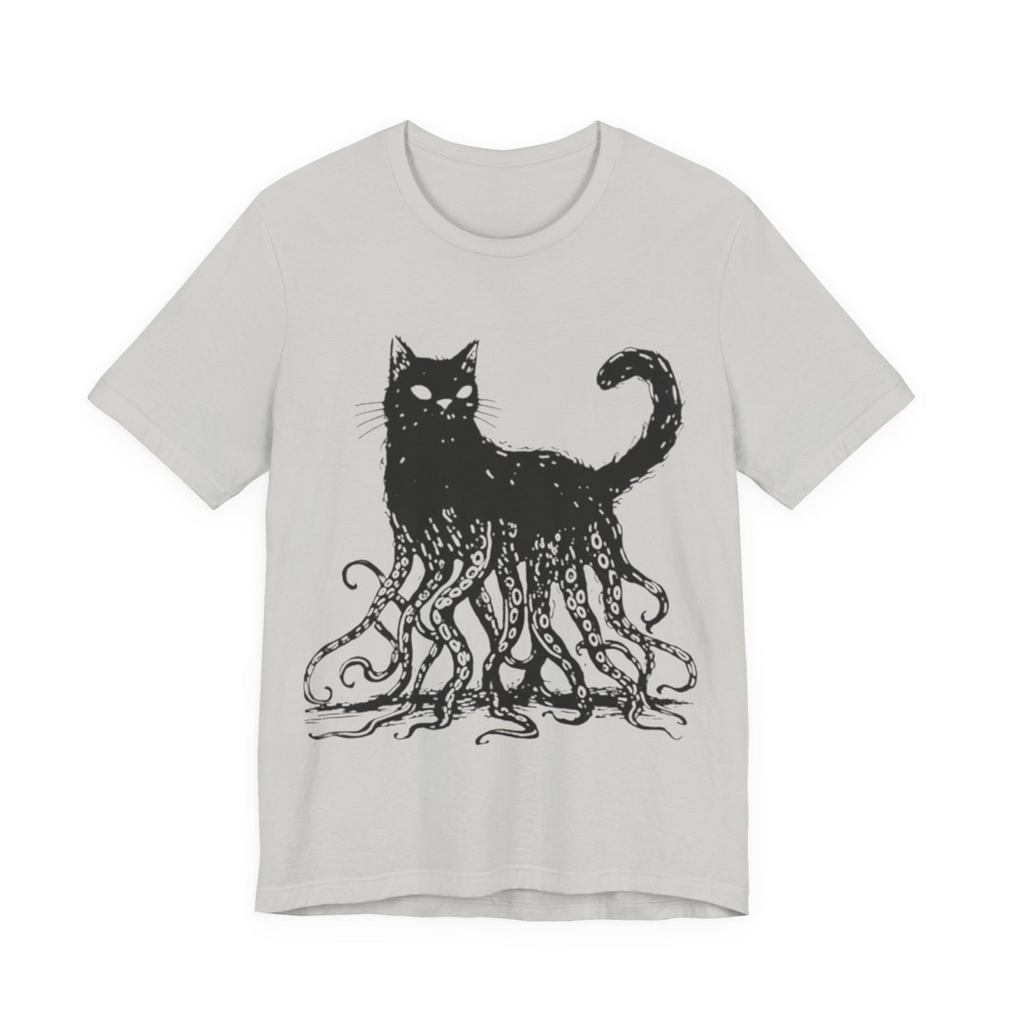 OctoCat Original T‑Shirt — Black Ink Mythical Cat with Octopus Tentacles Graphic Tee