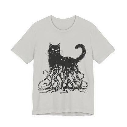 OctoCat Original T‑Shirt — Black Ink Mythical Cat with Octopus Tentacles Graphic Tee
