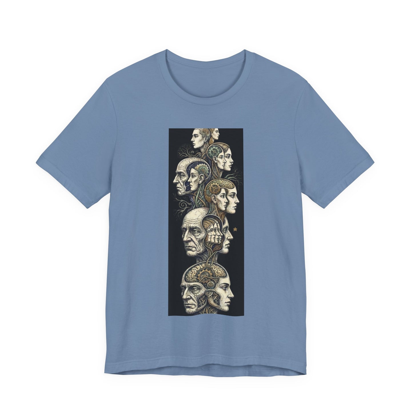 Family of Thought - Black - Phrenology Heads Vintage Anatomy Tee