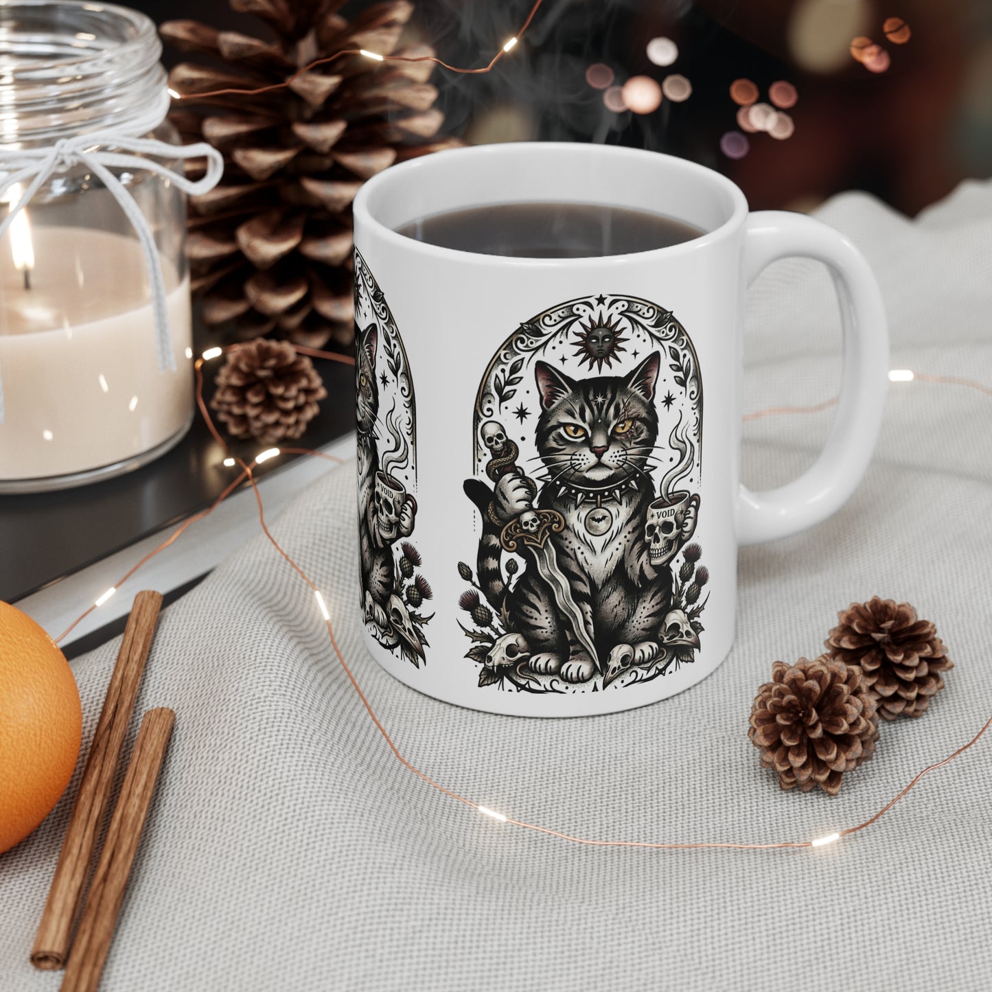 VOID - Occult Cat Mug — Mystical Tarot Cat 11oz Coffee Cup
