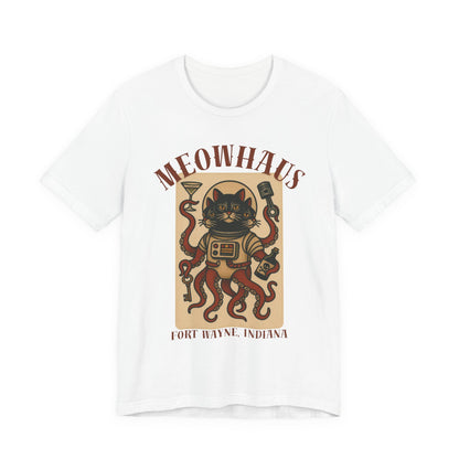 Alien Cat Astronaut Vintage Tattoo Tee – Sci‑Fi Cat Octopus T‑Shirt (Fort Wayne, Indiana)