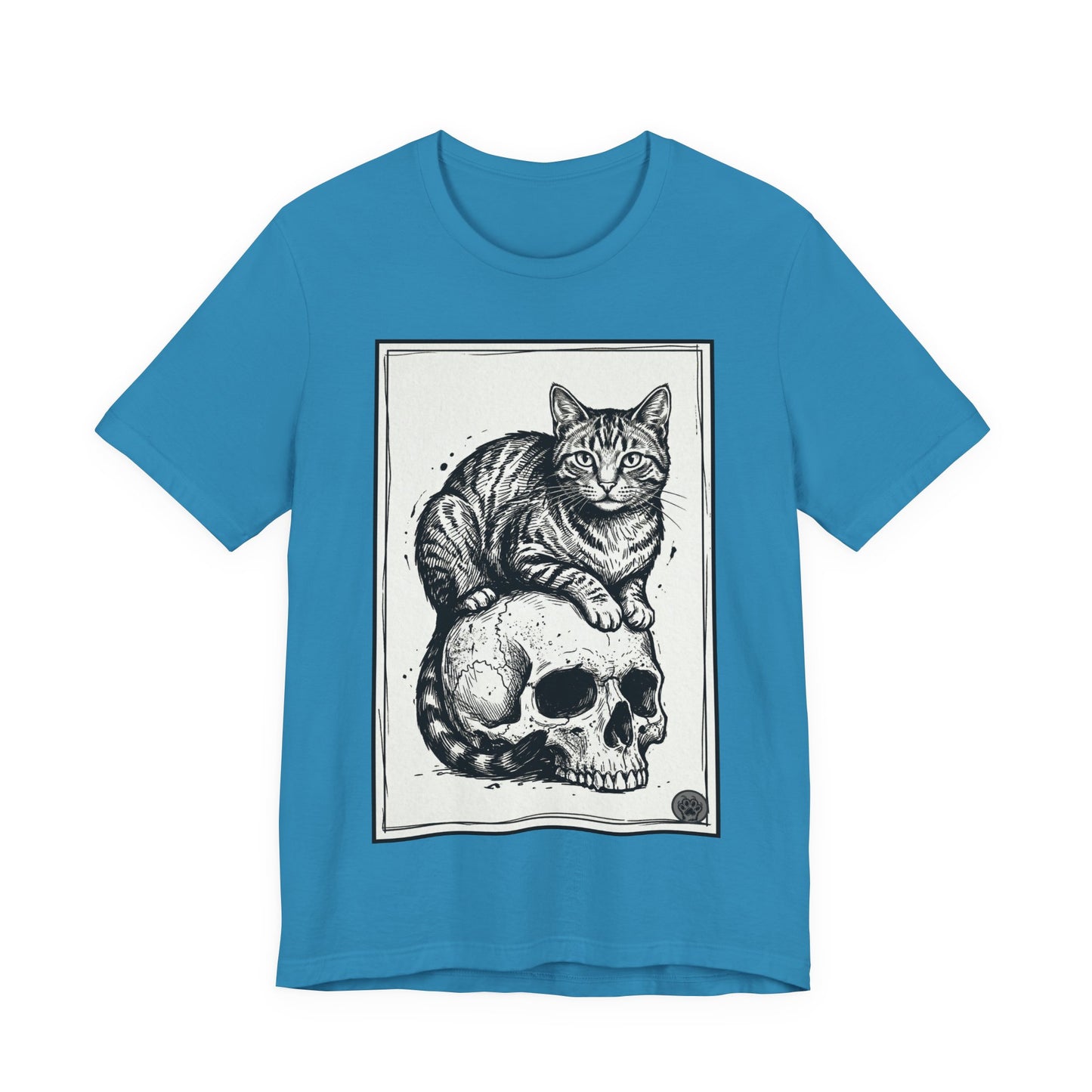 DarkArts Collection - Cat & Skull 3 Graphic Tee — Gothic Cat Skull T‑Shirt