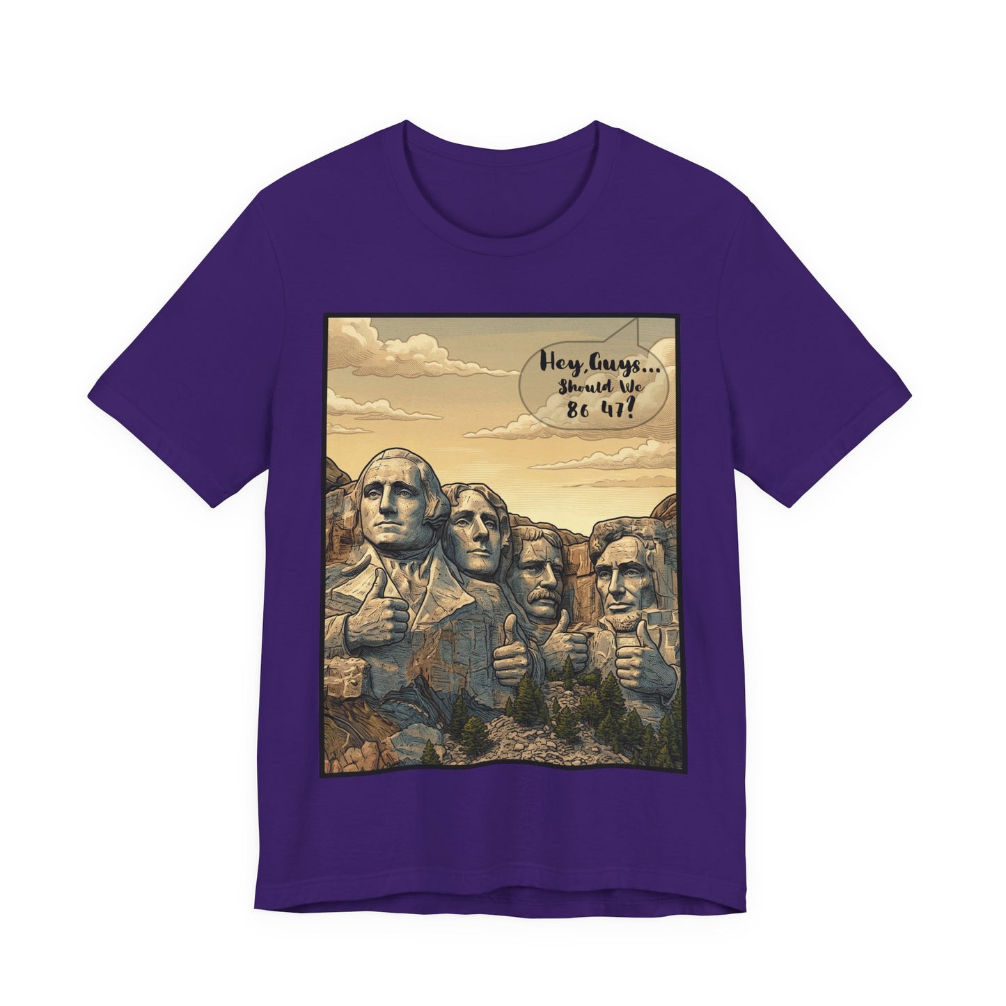 Mount Rushmore Thumbs Up Tee — Vintage Patriotic Graphic T-Shirt - Voice of God
