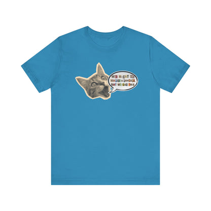 Cat Meme T‑Shirt — Vintage Cat Head Saying "We Might Be Misfits And F@#kups, But We Got This!""