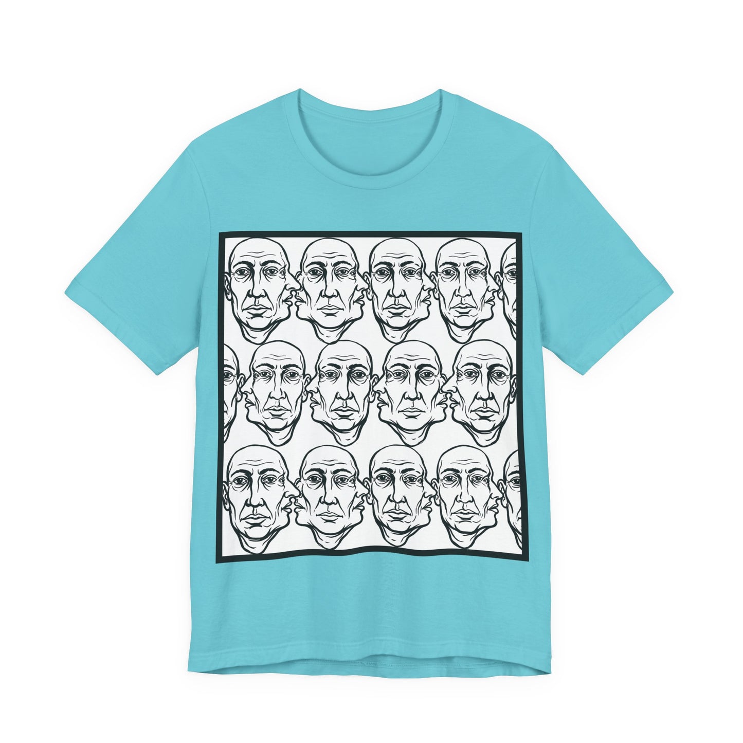 HotGossip - Version 1 - Abstract Repeating Faces Graphic Tee