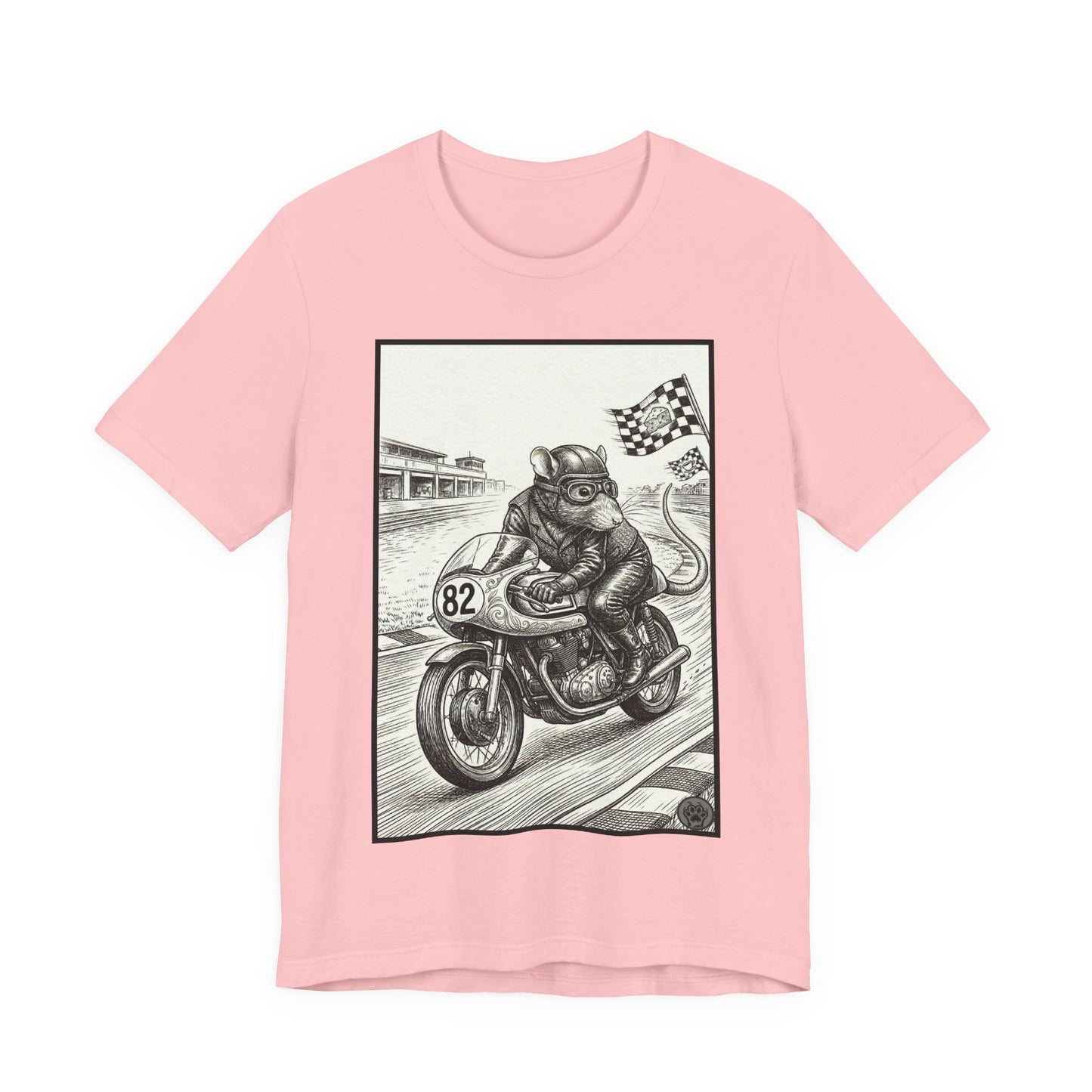 Ratney - "Rat Race" - Motorcycle Rat Racing T‑Shirt — Vintage Racer Graphic Tee