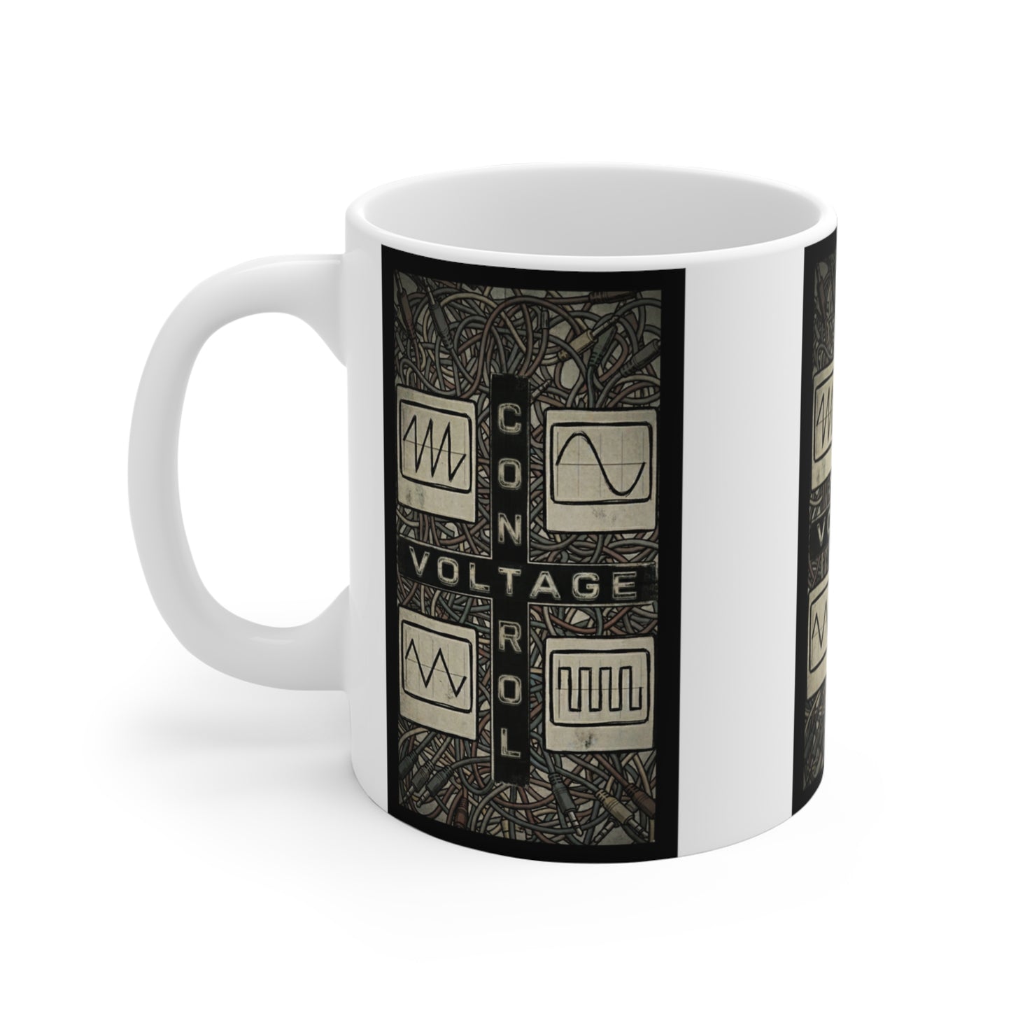 CV Control Voltage - 11oz Mug Ambi Handle– Vintage Analog Modular Synth Electronics Coffee Cup