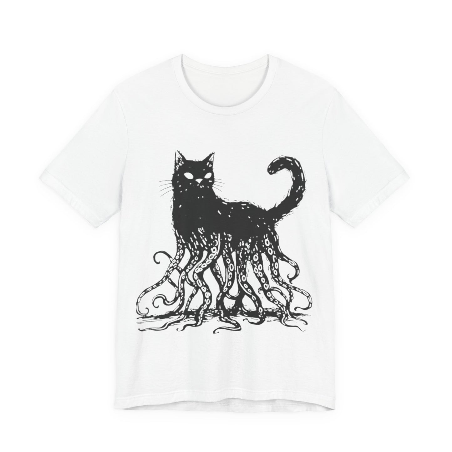 OctoCat Original T‑Shirt — Black Ink Mythical Cat with Octopus Tentacles Graphic Tee