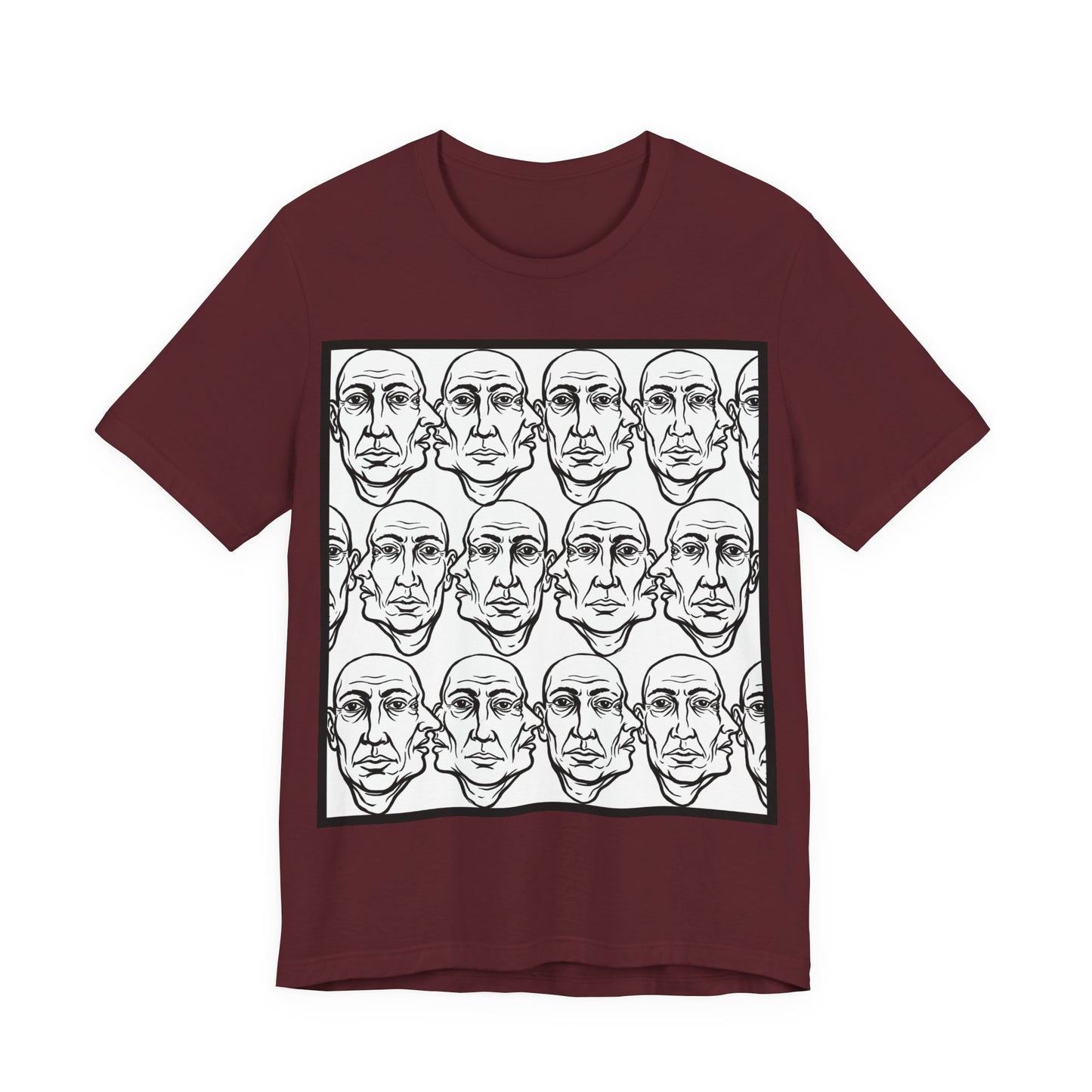 HotGossip - Version 1 - Abstract Repeating Faces Graphic Tee
