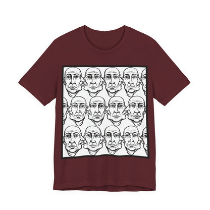 HotGossip - Version 1 - Abstract Repeating Faces Graphic Tee