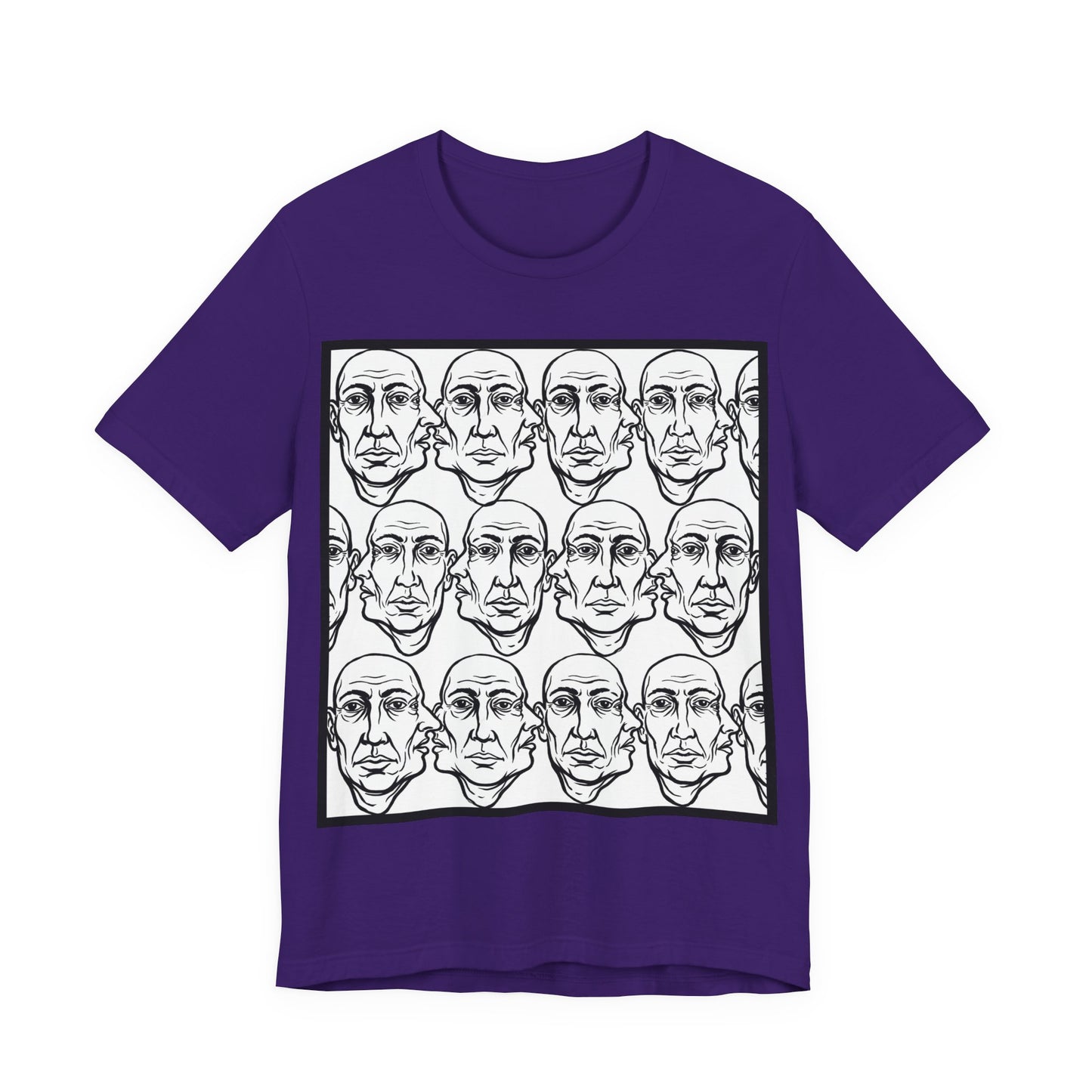 HotGossip - Version 1 - Abstract Repeating Faces Graphic Tee