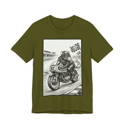 Ratney - "Rat Race" - Motorcycle Rat Racing T‑Shirt — Vintage Racer Graphic Tee