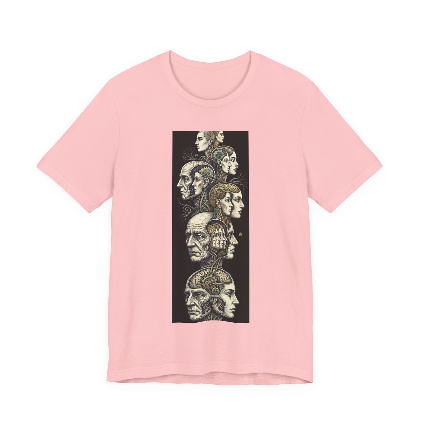 Family of Thought - Black - Phrenology Heads Vintage Anatomy Tee