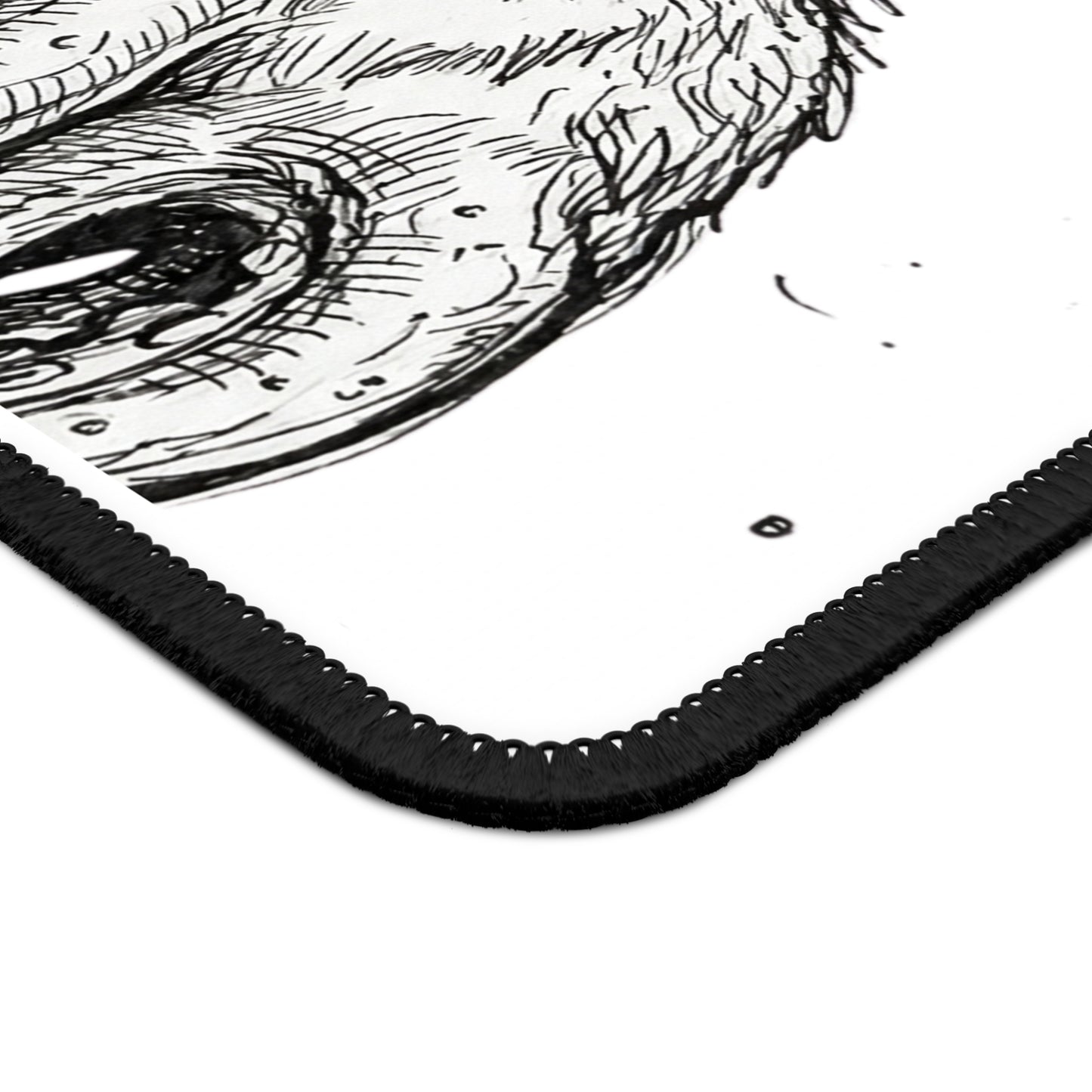 AlienCat In Space - Gaming Mouse Pad — Black & White Angry Cat with Tentacles