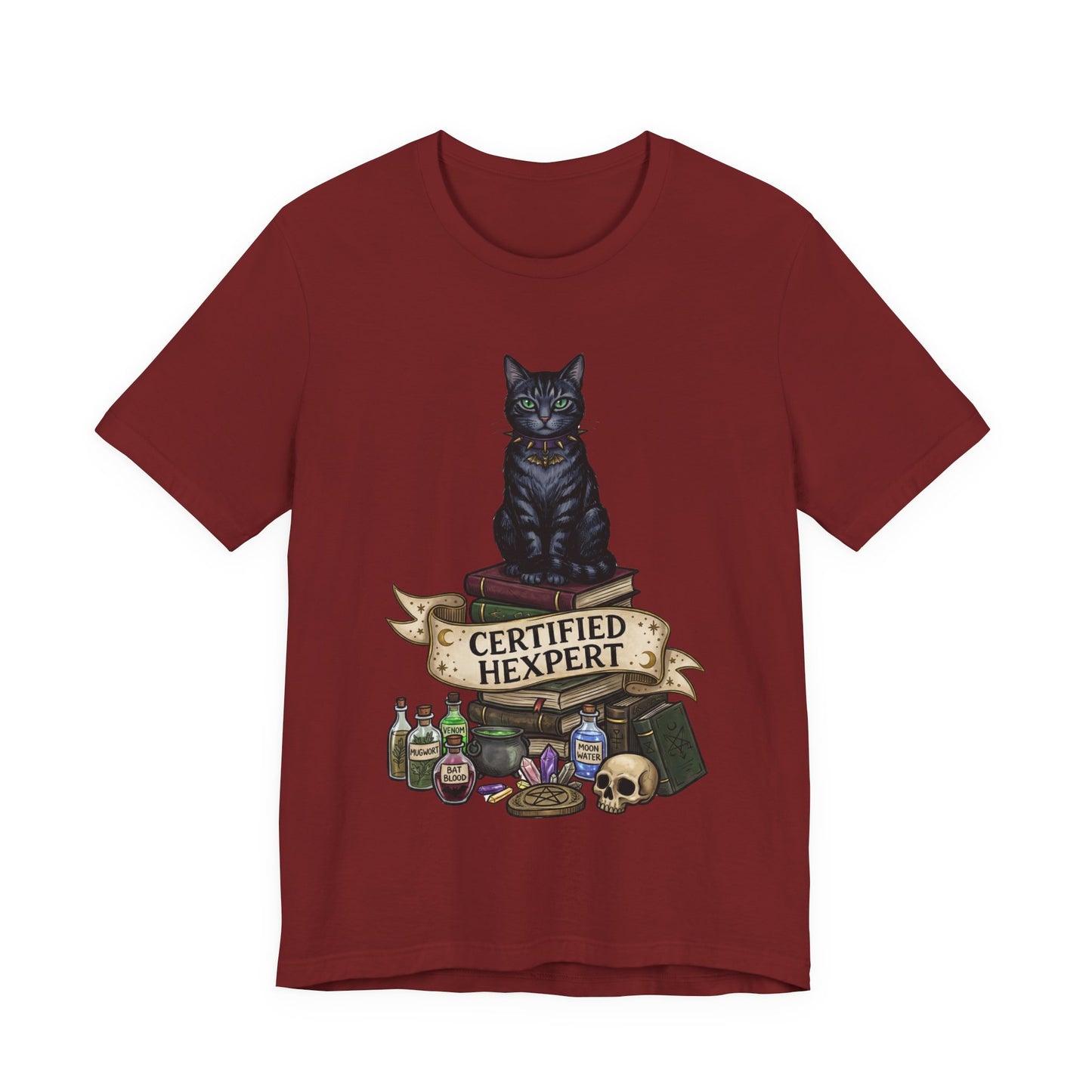 DarkArts - Hexpert (Color) T-Shirt — Black Cat Witchcraft Graphic Tee