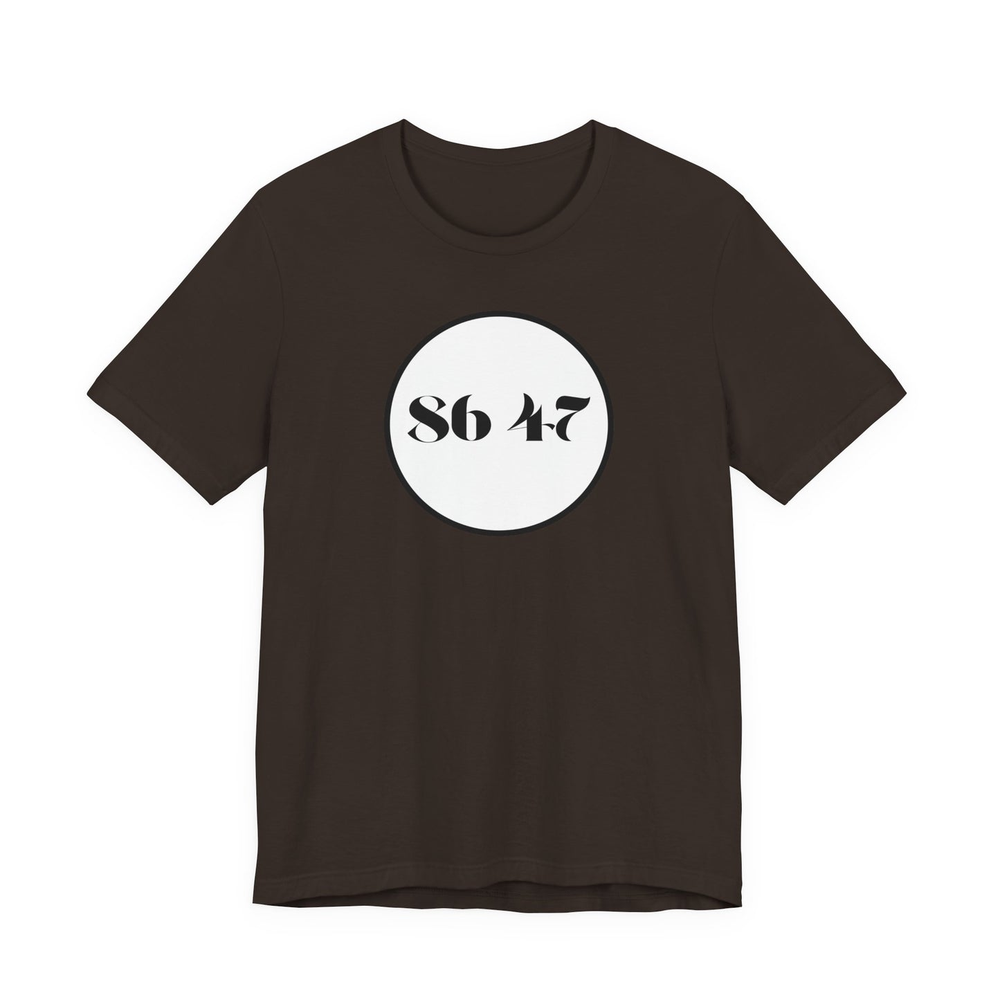 86 47 - Clean, Clear & Concise - Vintage Circle Number Tee — "86 47" Graphic T-Shirt