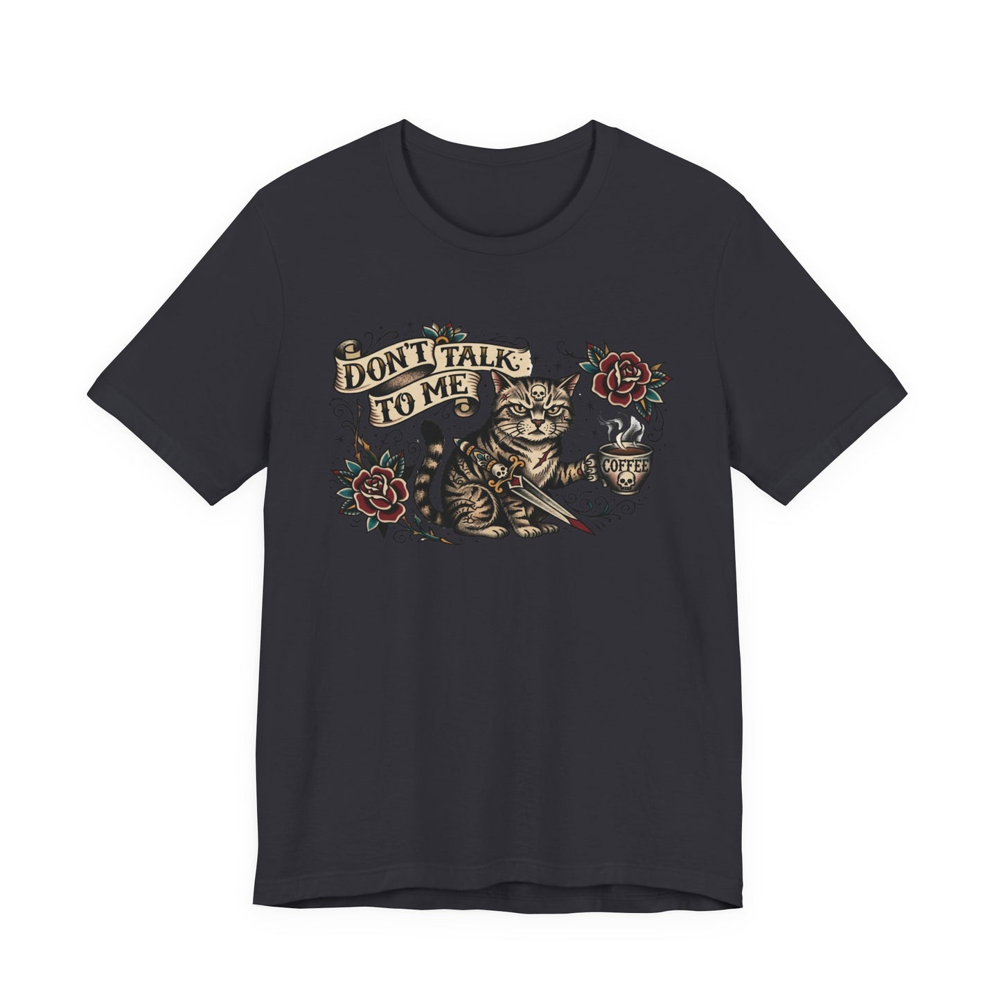 VOID - Don't Talk To Me Cat Tee — Vintage Tattoo Style Graphic T-Shirt