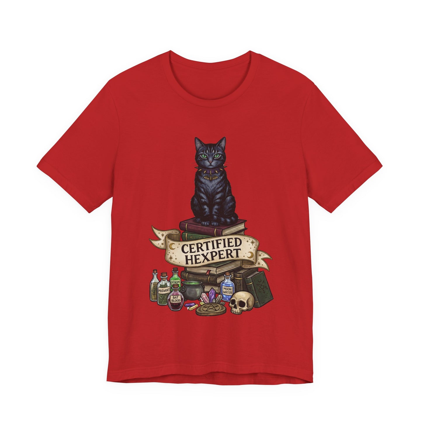 DarkArts - Hexpert (Color) T-Shirt — Black Cat Witchcraft Graphic Tee