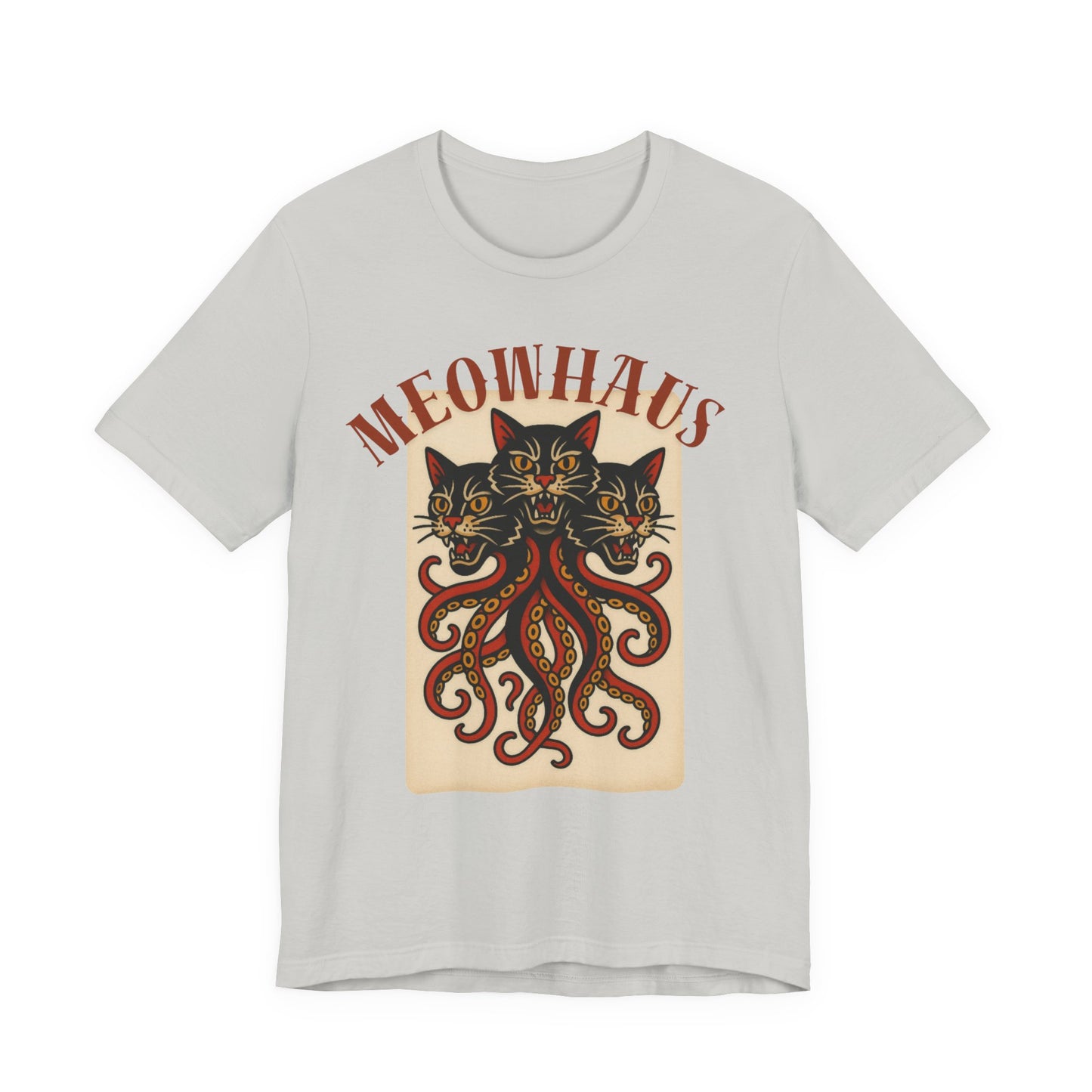 The Magic Three - Vintage Tattoo Meowhaus Cat-Octopus Graphic Tee