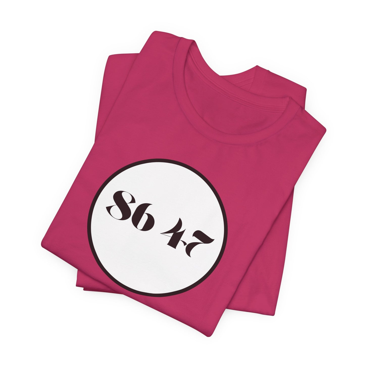 86 47 - Clean, Clear & Concise - Vintage Circle Number Tee — "86 47" Graphic T-Shirt