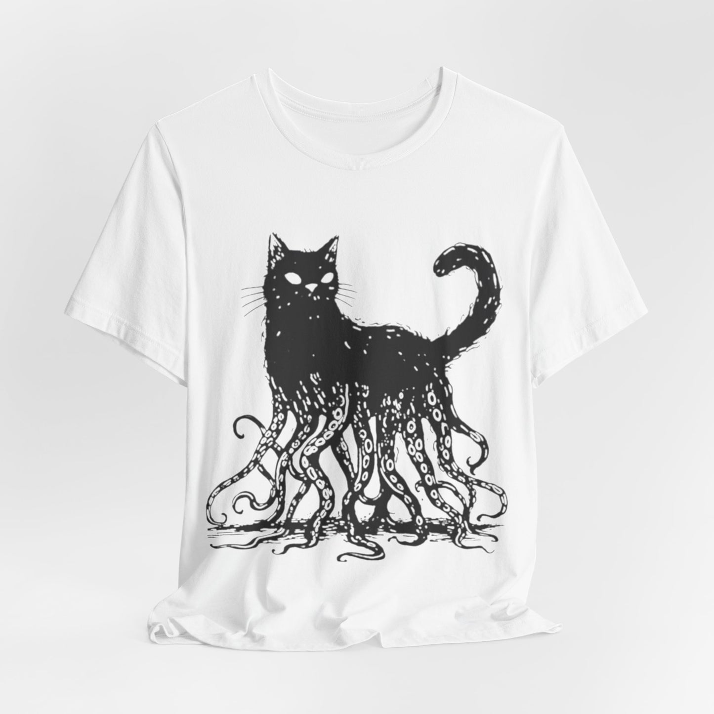 OctoCat Original T‑Shirt — Black Ink Mythical Cat with Octopus Tentacles Graphic Tee