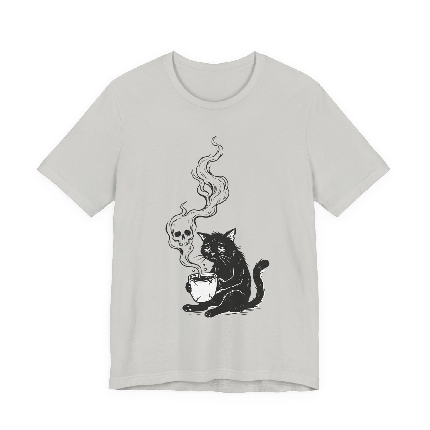 VOID - Depressed Black Cat with Coffee T-Shirt