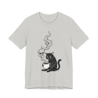 VOID - Depressed Black Cat with Coffee T-Shirt