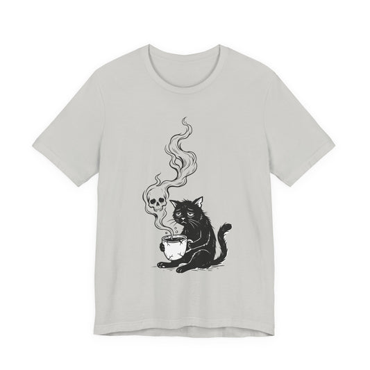 VOID - Depressed Black Cat with Coffee T-Shirt
