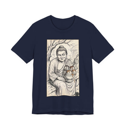 Bad Buddha Sundae Sketch Tee — Religious Humor Buddha Graphic T-Shirt