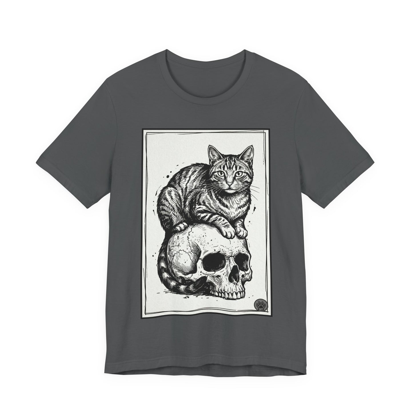 DarkArts Collection - Cat & Skull 3 Graphic Tee — Gothic Cat Skull T‑Shirt